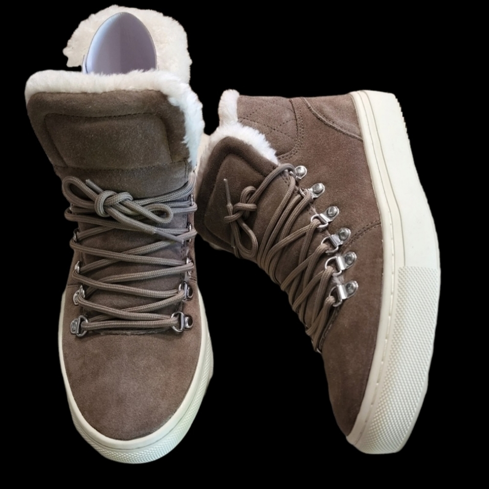 Marc Fisher LTD Daisie Faux Shearling Sneaker Boot Sz 9.5 New In Box
